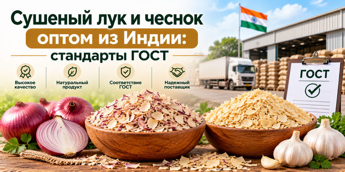 Сушеный лук и чеснок оптом из Индии: стандарты ГОСТ