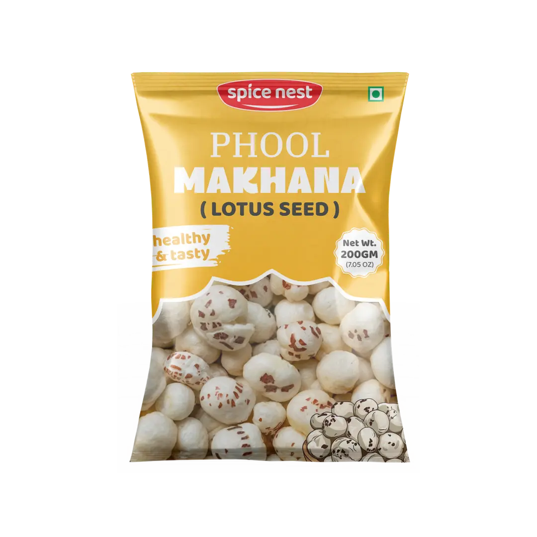 Premium Phool Makhana seeds in bulk packaging