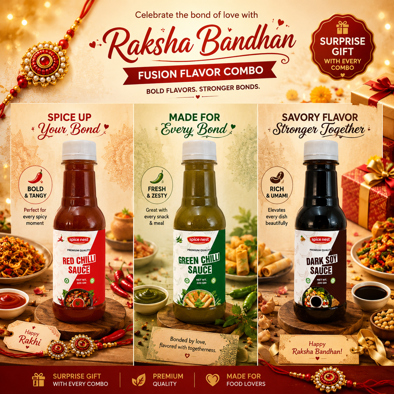 Chatpata Rishta – Raksha Bandhan Sauce Combo (Pack of 4)