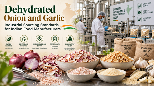 Industrial Sourcing of Dehydrated Onion & Garlic in India