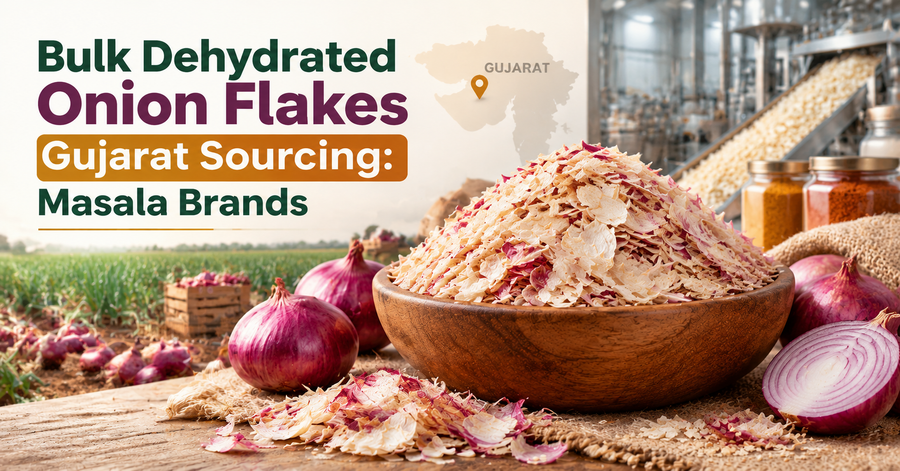 Bulk Dehydrated Onion Flakes Gujarat Sourcing: Masala Brands