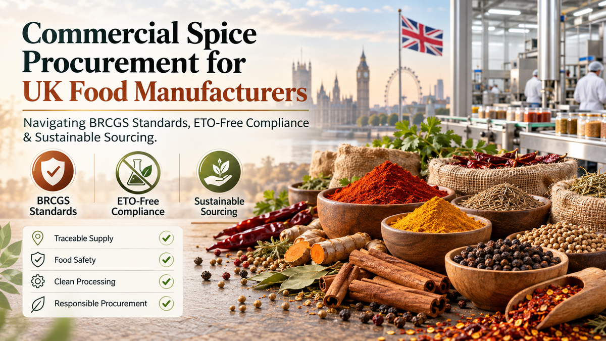Sourcing Compliant Indian Spices for UK Food Manufacturing