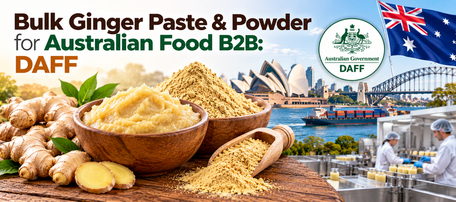 Bulk Ginger Paste & Powder for Australian Food B2B: DAFF