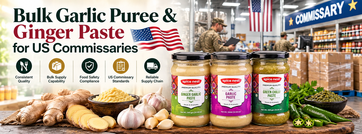 Bulk Garlic Puree & Ginger Paste for US Commissaries