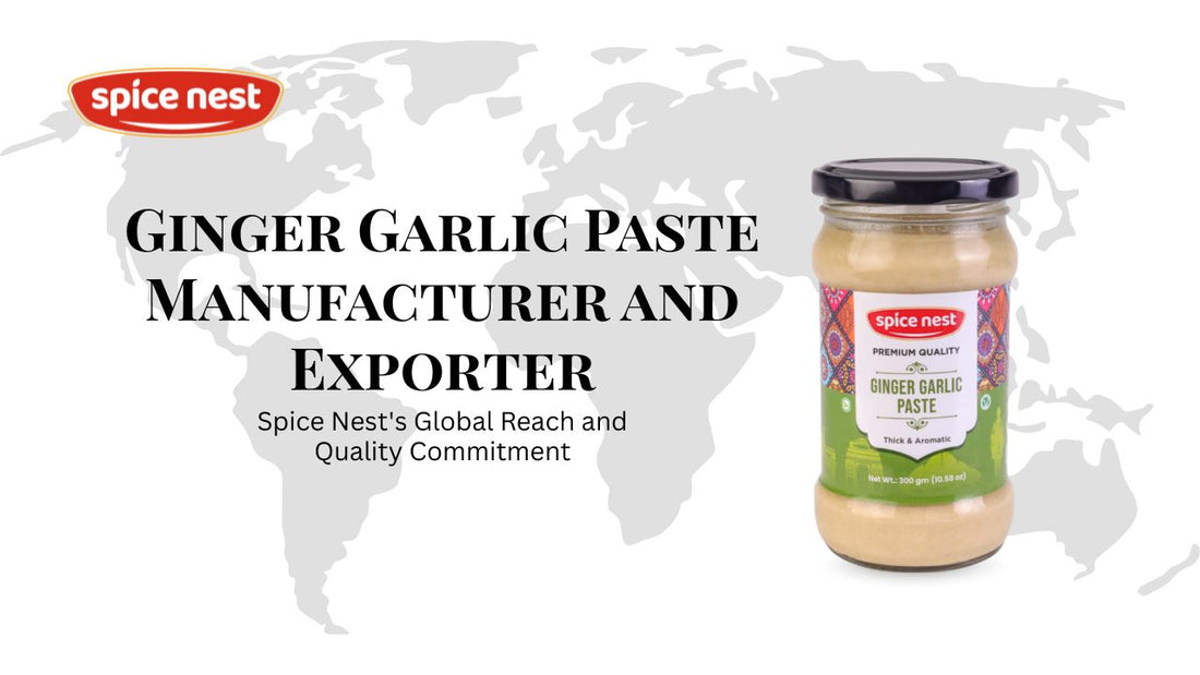 Spice Nest premium ginger garlic paste product showcasing manufacturer's global export business and quality standards