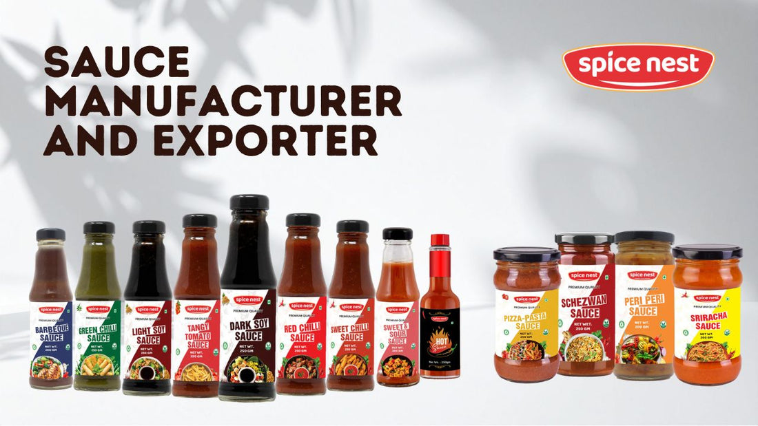 "Private label sauce bottles with custom branding designed for foodservice and retail distributors"