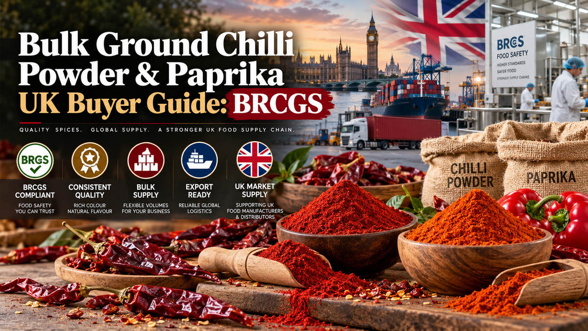 Bulk Ground Chilli Powder & Paprika UK Buyer Guide: BRCGS 