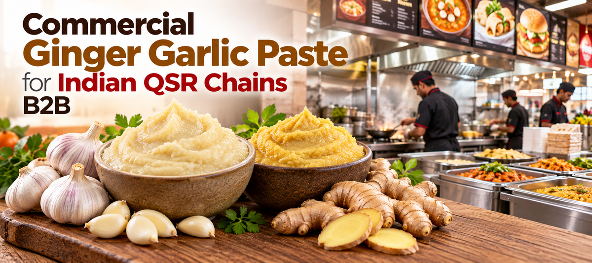 Commercial Ginger Garlic Paste for Indian QSR Chains B2B