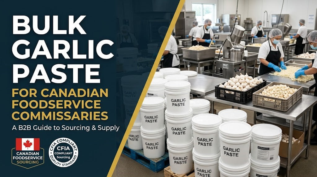Bulk Garlic Paste for Canadian Foodservice Commissaries