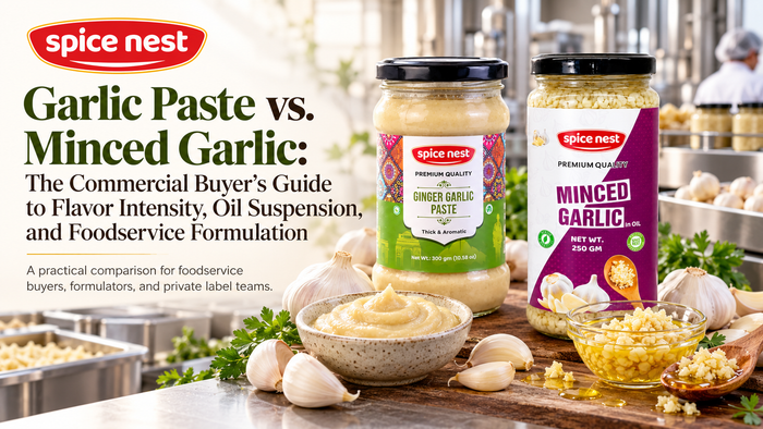 In-depth commercial comparison of garlic paste vs minced garlic. Discover cellular allicin kinetics, oil suspension chemistry, conversion ratios, and bulk sourcing.