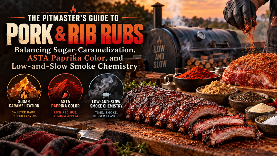 The Pitmaster’s Guide to Pork & Rib Rubs: Balancing Sugar Caramelization, ASTA Paprika Color, and Low-and-Slow Smoke Chemistry