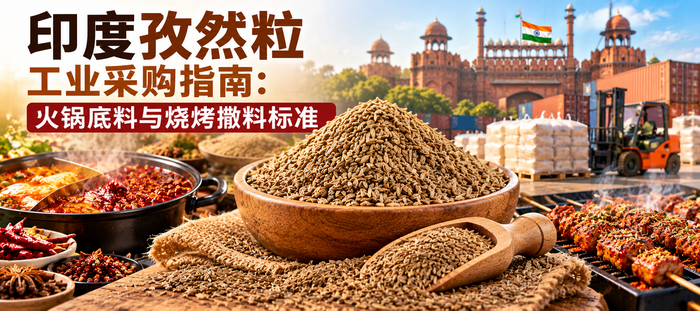 印度孜然粒工业采购指南：火锅底料与烧烤撒料标准
