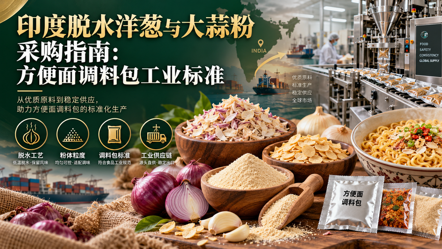 印度脱水洋葱与大蒜粉采购指南：方便面调料包工业标准