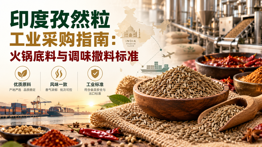印度孜然粒工业采购指南：火锅底料与调味撒料标准