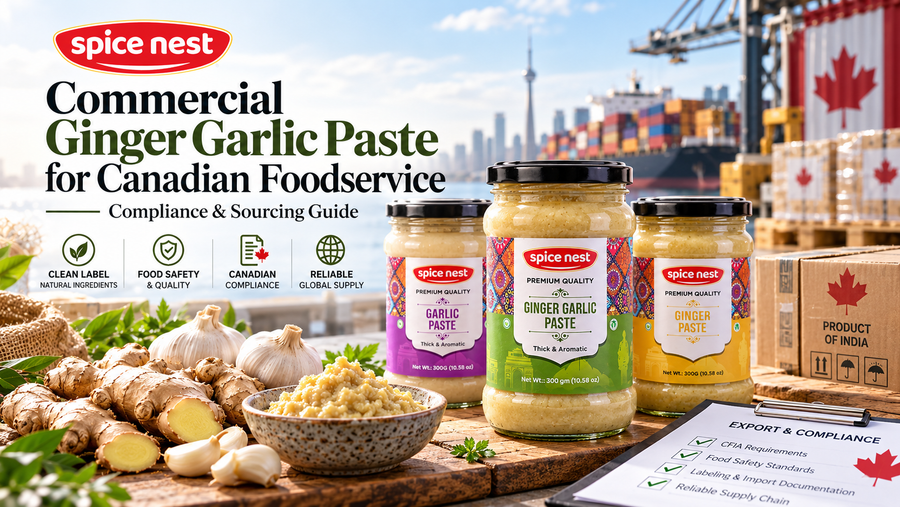 Sourcing Commercial Ginger Garlic Paste for Canadian Foodservice: A Complete Compliance & Sourcing Guide