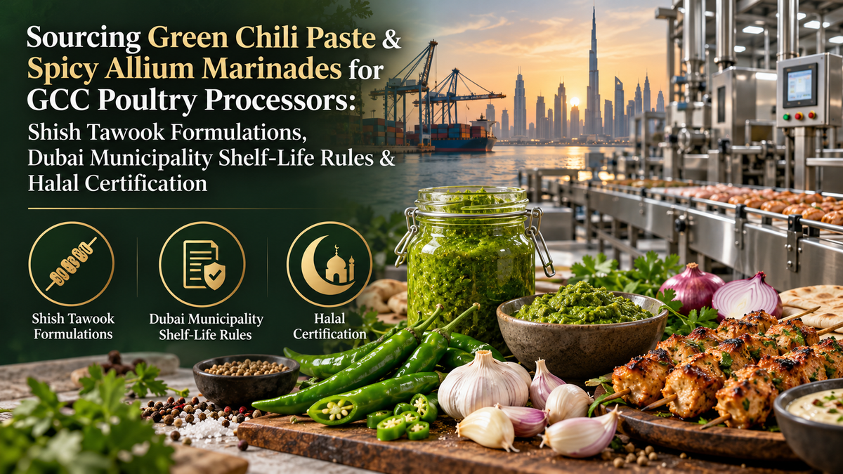 Sourcing Premium Green Chili Paste for UAE Poultry Processing