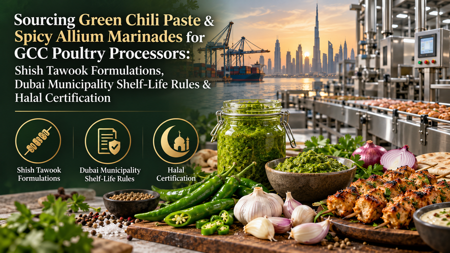 Sourcing Premium Green Chili Paste for UAE Poultry Processing