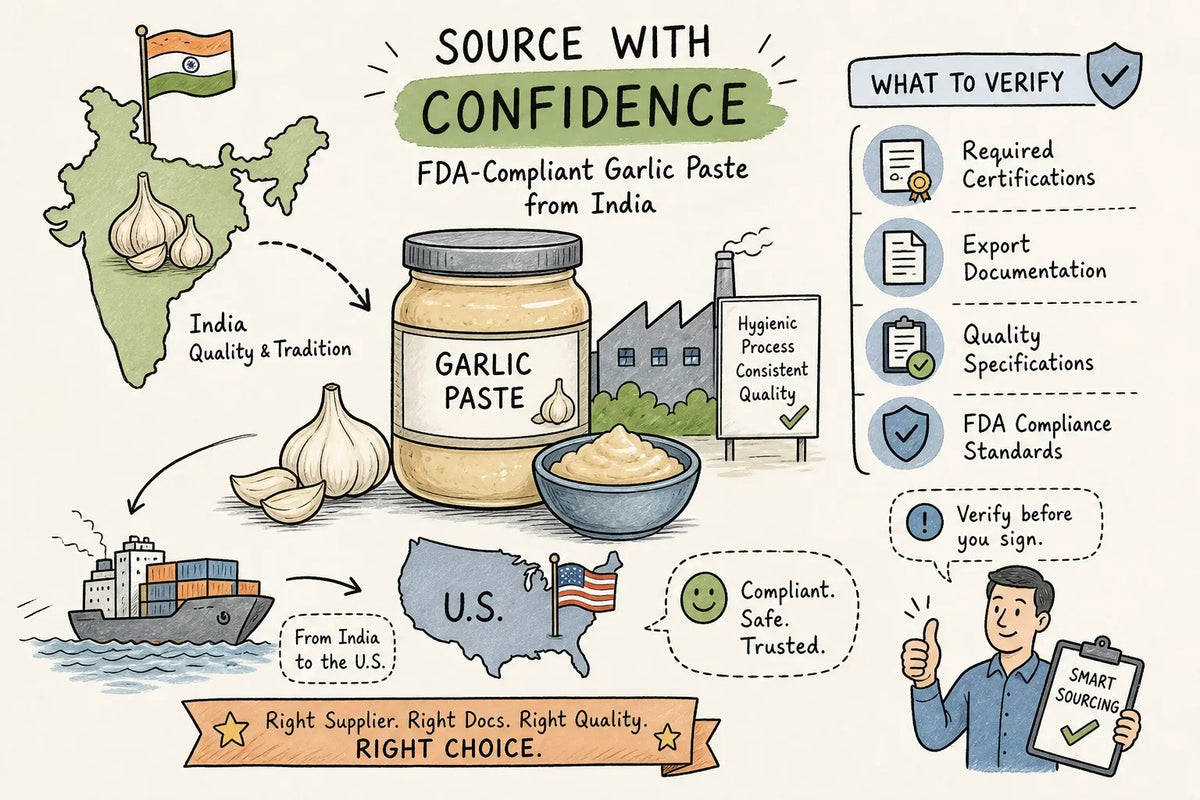 How to Source FDA-Compliant Garlic Paste from India