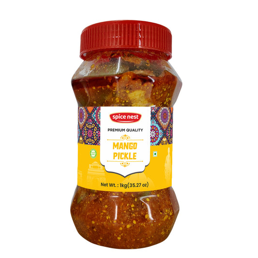 Spice Nest Premium Mango Pickle, 1kg (35.27 oz), Traditional Indian Style