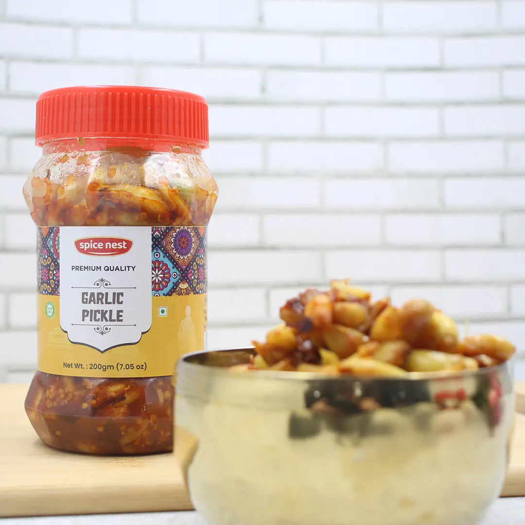 Lahsun achar 1kg bottle bold spicy tangy authentic homemade recipe