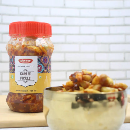 Lahsun achar 1kg bottle bold spicy tangy authentic homemade recipe