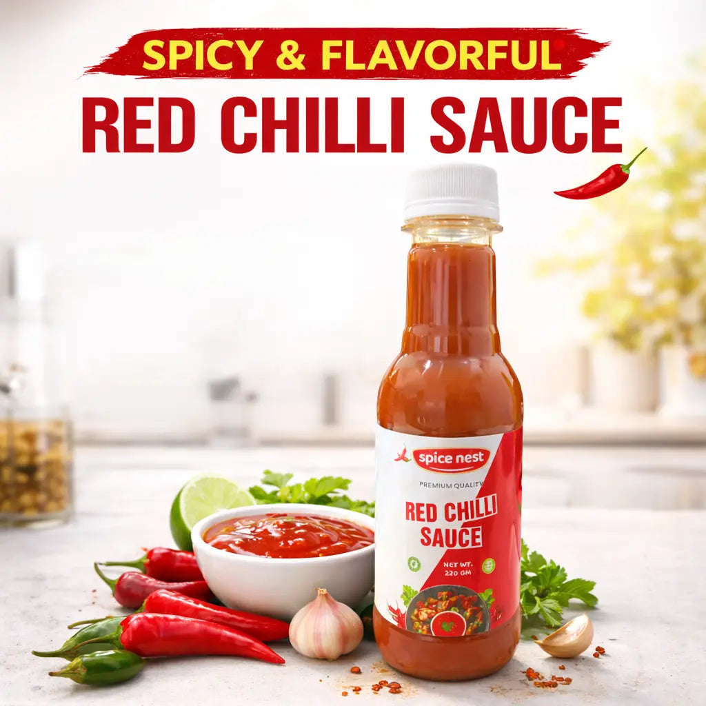 Fiery red chilli sauce 220g for snacks meals dipping marinade