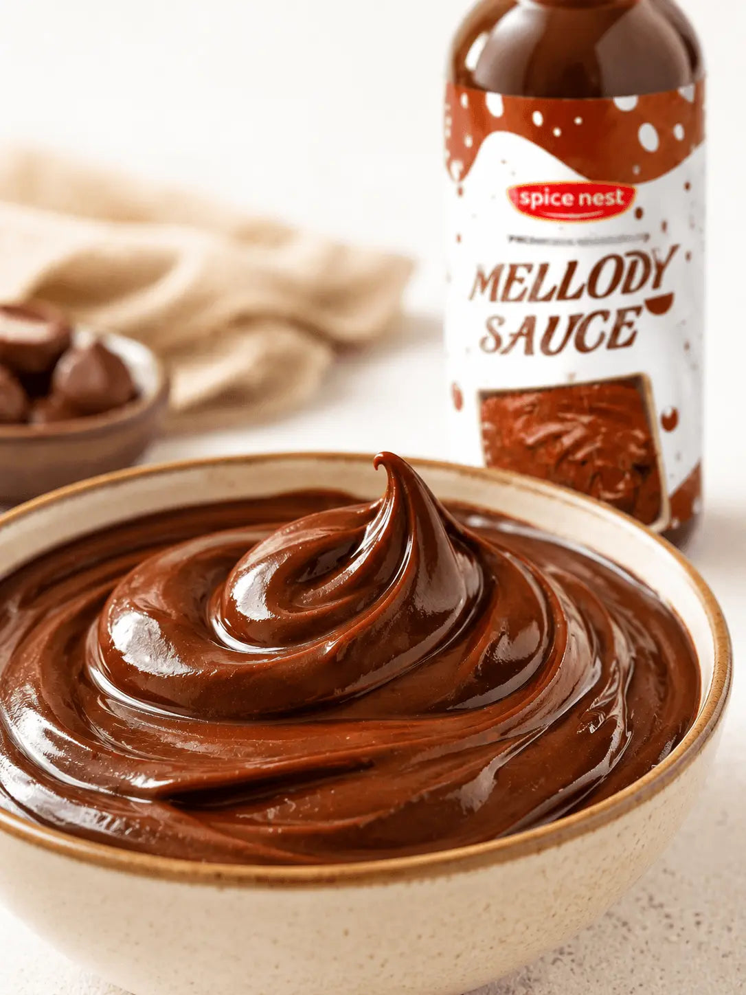 Café style Mellody chocolate sauce 250g for professional dessert plating