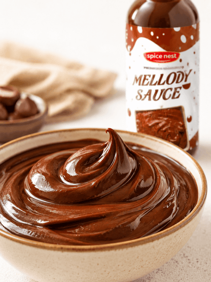 Café style Mellody chocolate sauce 250g for professional dessert plating