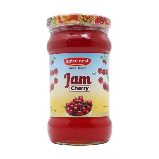 Spice Nest Cherry Jam export pack for international buyers, available in retail and bulk formats.