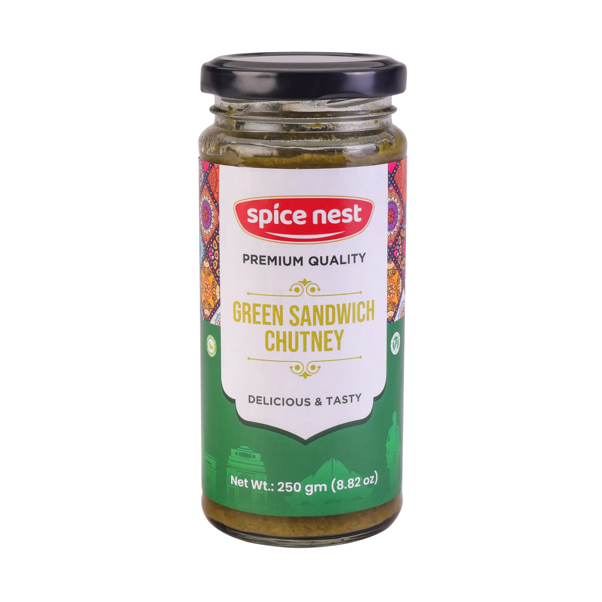 Green Sandwich Chutney Manufacturer Exporter India Spice Nest fresh coriander mint quality