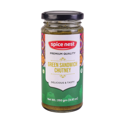 Green Sandwich Chutney Manufacturer Exporter India Spice Nest fresh coriander mint quality