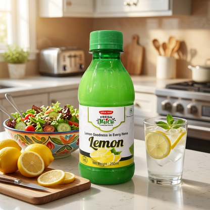 Spice Nest Lemon Juice 250ml | 99.99% Real Lemon Juice Concentrate | Ideal for Cooking, Baking, Mocktails & Salads | Refreshing Lemon Flavour