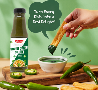Spice Nest Green Chilli Sauce 220g – Perfect for Sandwiches, Snacks & Cooking