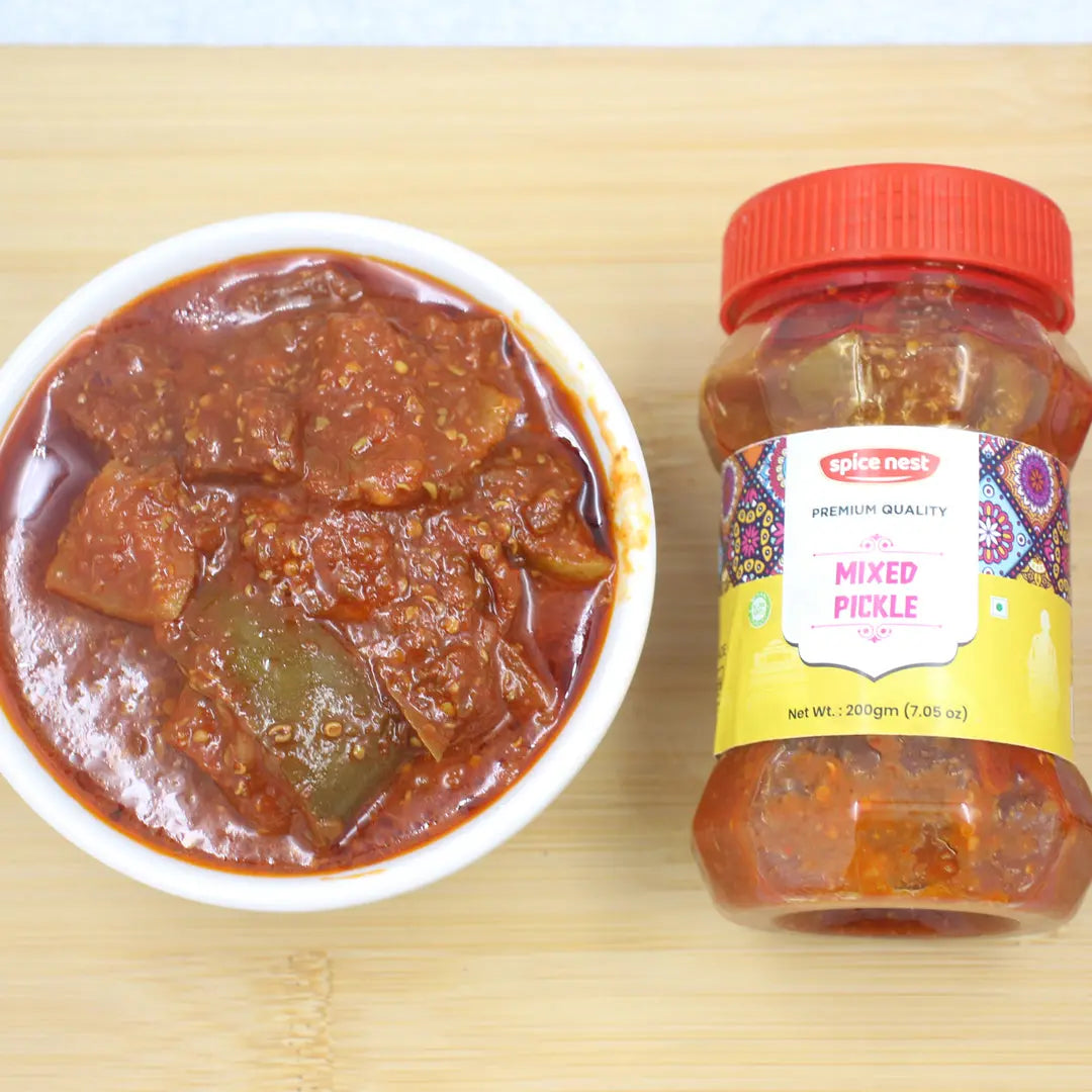 Spice Nest Mixed pickle 1kg perfect blend fresh seasonal vegetables