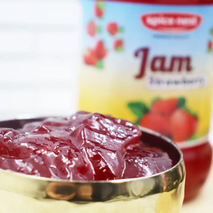 Sweet strawberry jam 370g jar for toast bagels muffins