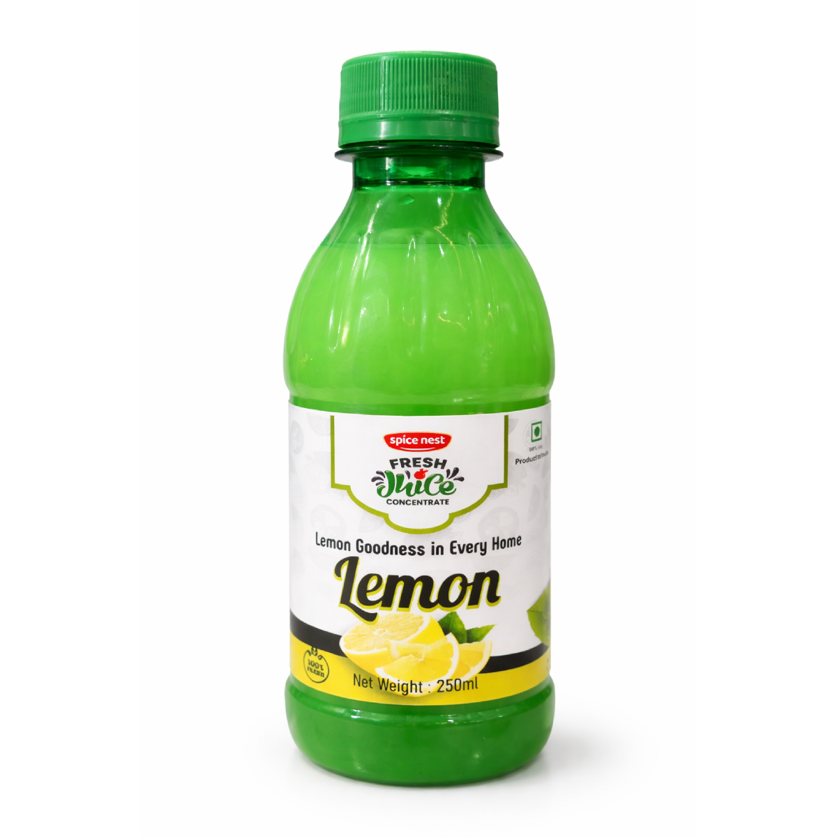 Spice Nest Lemon Juice 250ml | 99.99% Real Lemon Juice Concentrate | Ideal for Cooking, Baking, Mocktails & Salads | Refreshing Lemon Flavour