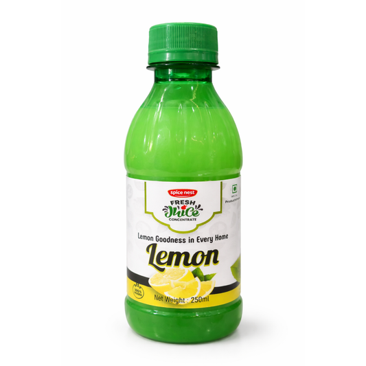Spice Nest Lemon Juice 250ml | 99.99% Real Lemon Juice Concentrate | Ideal for Cooking, Baking, Mocktails & Salads | Refreshing Lemon Flavour