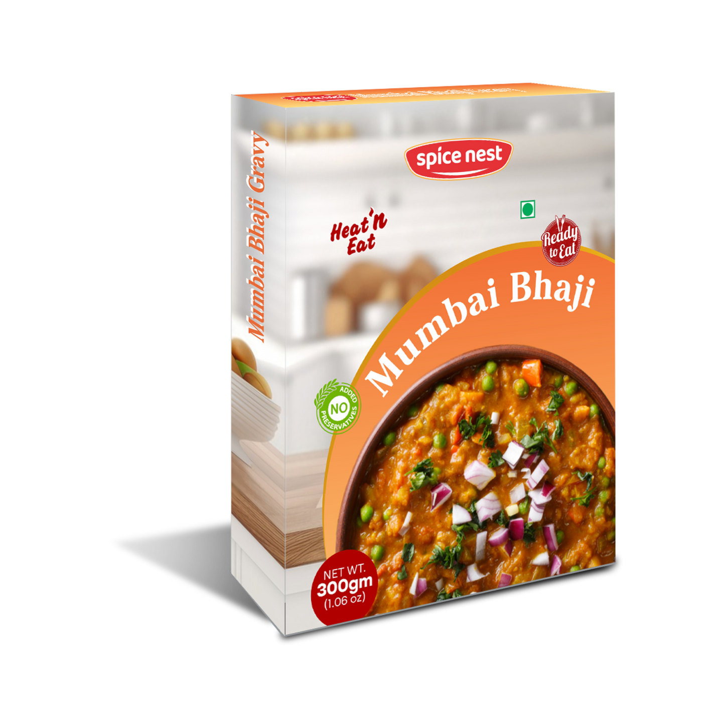 Ready to Eat Mumbai Bhaji in retail pack by Spice Nest