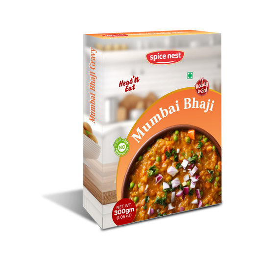 Ready to Eat Mumbai Bhaji in retail pack by Spice Nest