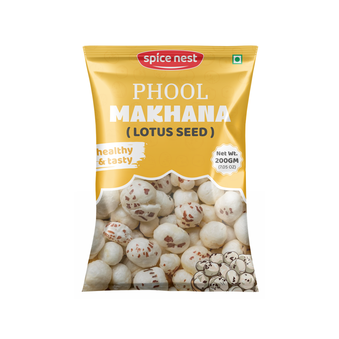 Premium Phool Makhana seeds in bulk packaging