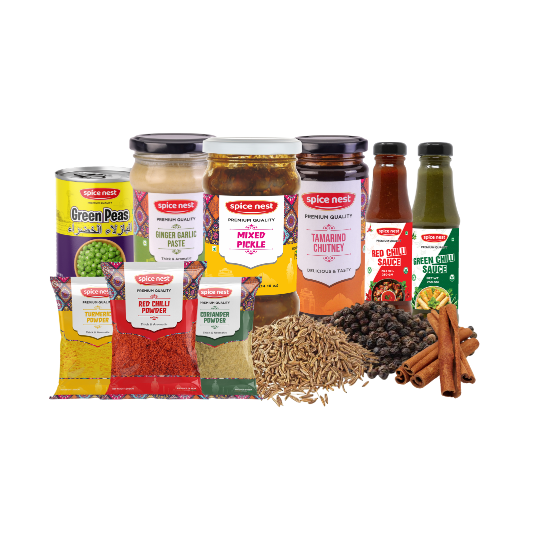 Spice Nest packaged food range with whole and ground spices
