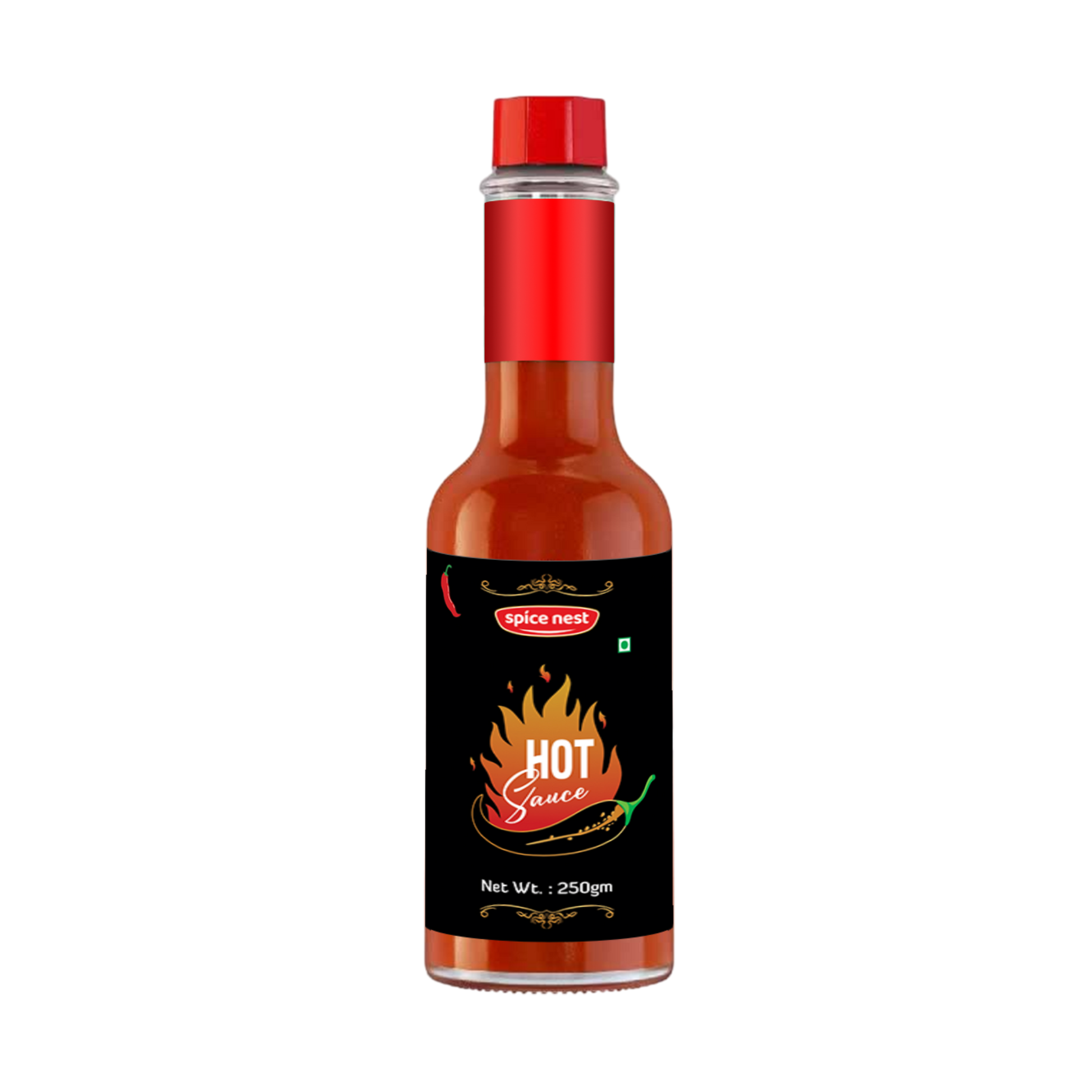 Spice Nest Hot Sauce in retail and bulk packaging