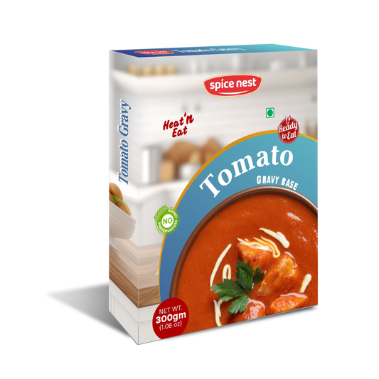 Premium ready-to-eat tomato gravy base in packaging - perfect for restaurants and bulk orders.