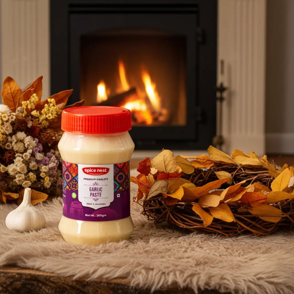 Ready to use fresh garlic paste for curries marinades stir-fries