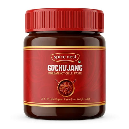 Spice Nest Korean Gochujang Chilli Paste 400g – Traditional Spicy Sauce for BBQ, Bibimbap & Tteokbokki