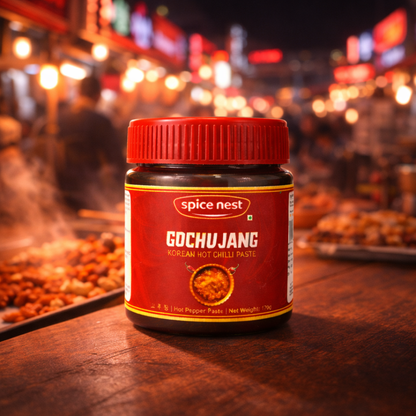 Spice Nest 5 Sauce Combo Pack – Green Chilli, Red Chilli, Dark Soya, Schezwan & Korean Gochujang Chili Paste