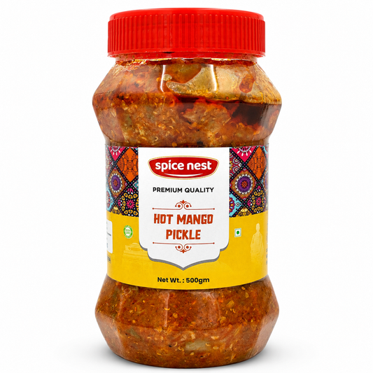 Spice Nest Hot Mango Pickle – Extra Spicy Indian Aam Ka Achar, Homemade Style