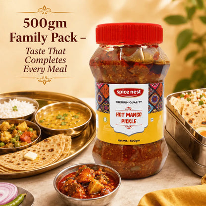 Spice Nest hot Indian mango pickle authentic aam ka achar in oil