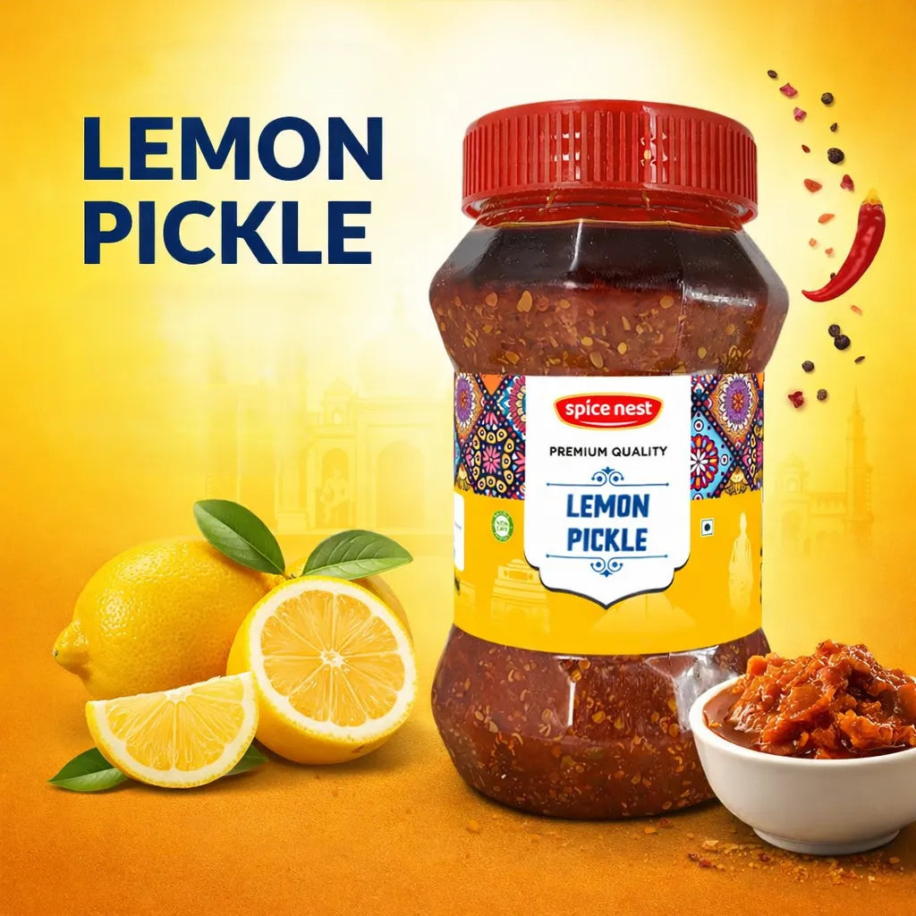 Traditional lemon pickle bottle 1kg handpicked lemons natural no preservatives