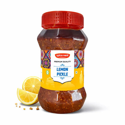 Lime pickle bottle 1kg tangy spicy Indian achar homemade taste